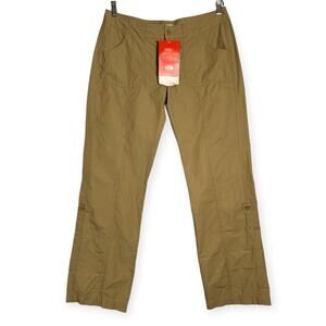 NEW The North Face Robertson Hiking Pants SIZE 12 Moab Khaki Roll Up Leg NWT